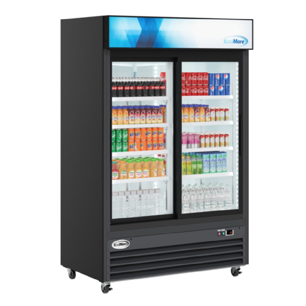 Koolmore MDR-2D-GSLD - Merchandiser Refrigerator, Two-sections, 53-1/8"W