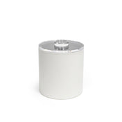 FOH RIB020WHL21 3.5qt Round London Ice Bucket White With Acrylic Lid Includes One RIB017WHL21-BTM 3.5qt Round London Ice Bucket Base White