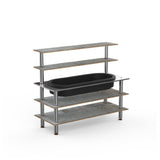 Steelite MGCMLC01GSXF Mogogo Buffet Solutions Modular Back Bar Station 3-tier