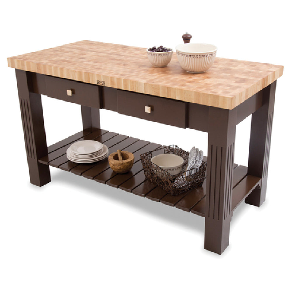 John Boos Grazzi Kitchen Island Table - Thumbnail 4