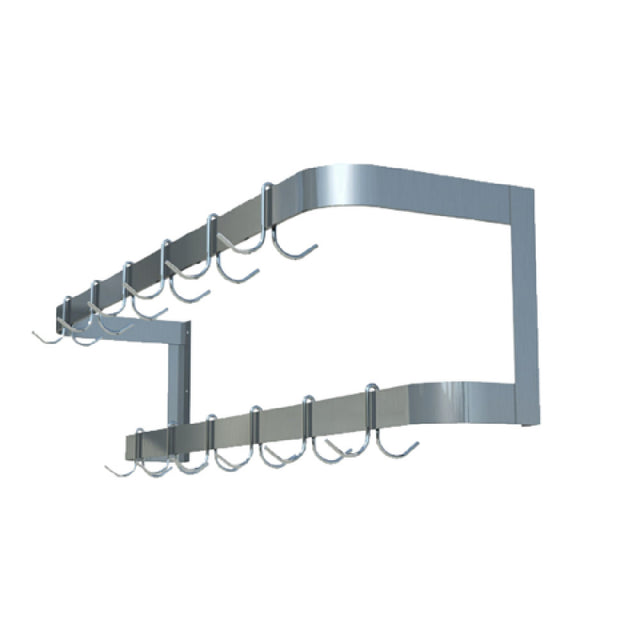 Sapphire Manufacturing SM-WR48 Pot Rack Wall-mounted Double Bar Design