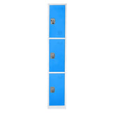Alpine Industries ADI629-203-BLU Storage Locker 72" H X 12" W Triple-compartment