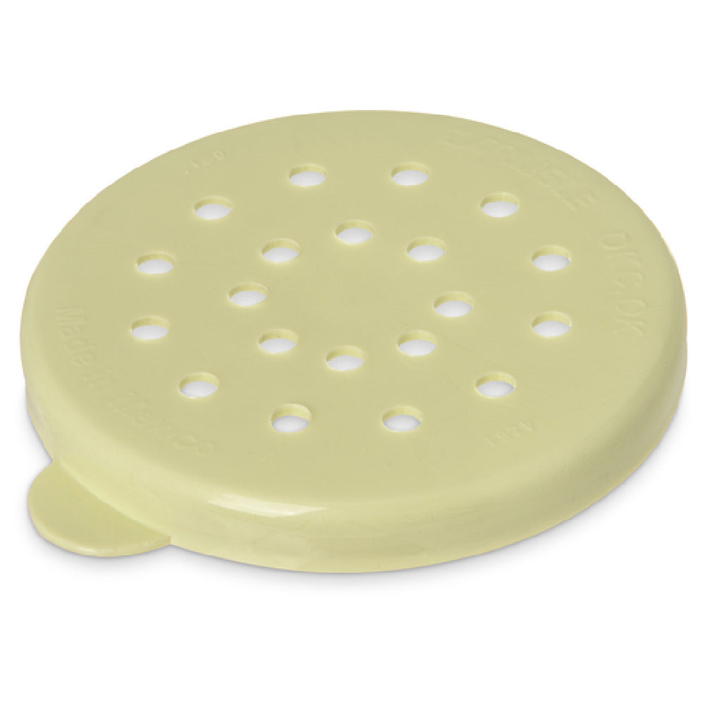 Carlisle 426104 Carlisle Cheese Dredge Lid Polyethylene Yellow