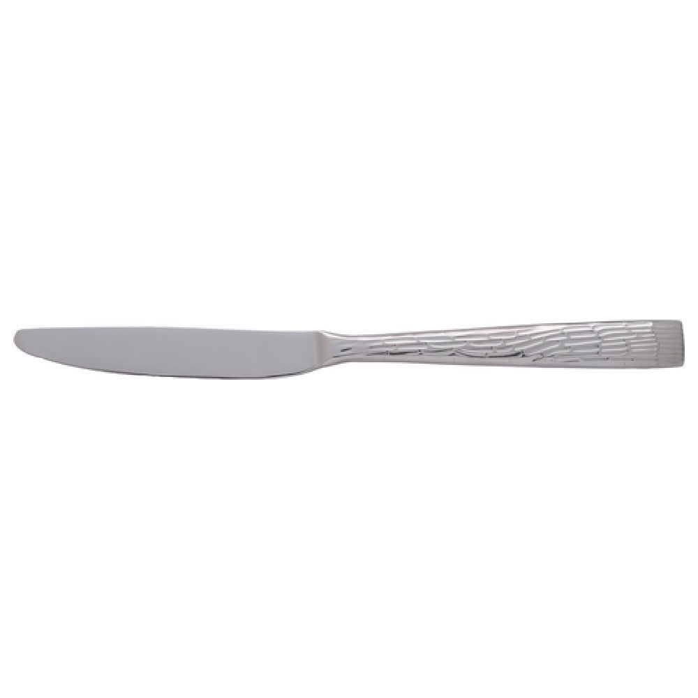 International Tableware SP-331 Dinner Knife 9-1/4"L Stainless Steel 18/0 Hammered Finish 1pc Hndl