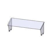 Premier Metal & Glass TMU1 Infinity UV Bonded Fixed Self-Service Sneeze Guard Single Sided Guard Without Top Shelf