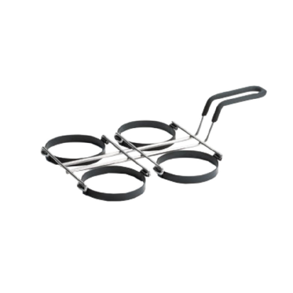 TableCraft Products 1240 - Egg Ring, 9-1/2" X 15-1/2" X 3-3/4", (4) 4" Dia. X 5/8" Non-stick Egg Rings