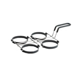 TableCraft Products 1240 - Egg Ring, 9-1/2" X 15-1/2" X 3-3/4", (4) 4" Dia. X 5/8" Non-stick Egg Rings