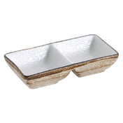 Yanco RO-4031 Rockeye Divided Sauce Dish Dishwasher Oven And Microwave Safe