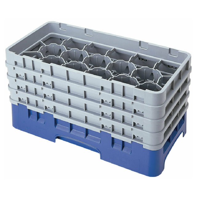 Cambro 17HS800186 Camrack® Glass Rack With (4) Soft Gray Extenders Half Size