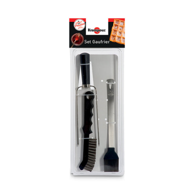 Eurodib ASG2 Krampouz Waffle Maker Set Includes: Stainless Steel Brush Tweezers And Pick