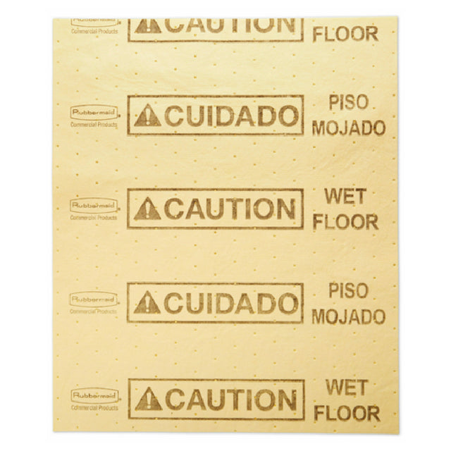 Rubbermaid FG425200YEL Over-the-Spill™ Station Pads "Caution Wet Floor" Large