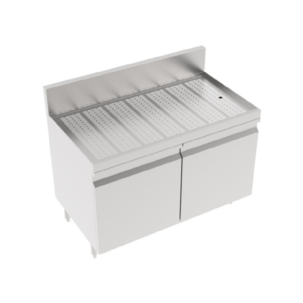 Krowne KR24-SD42 Royal Series Underbar Drainboard With Cabinet Base & (2) Locking Hinged Doors