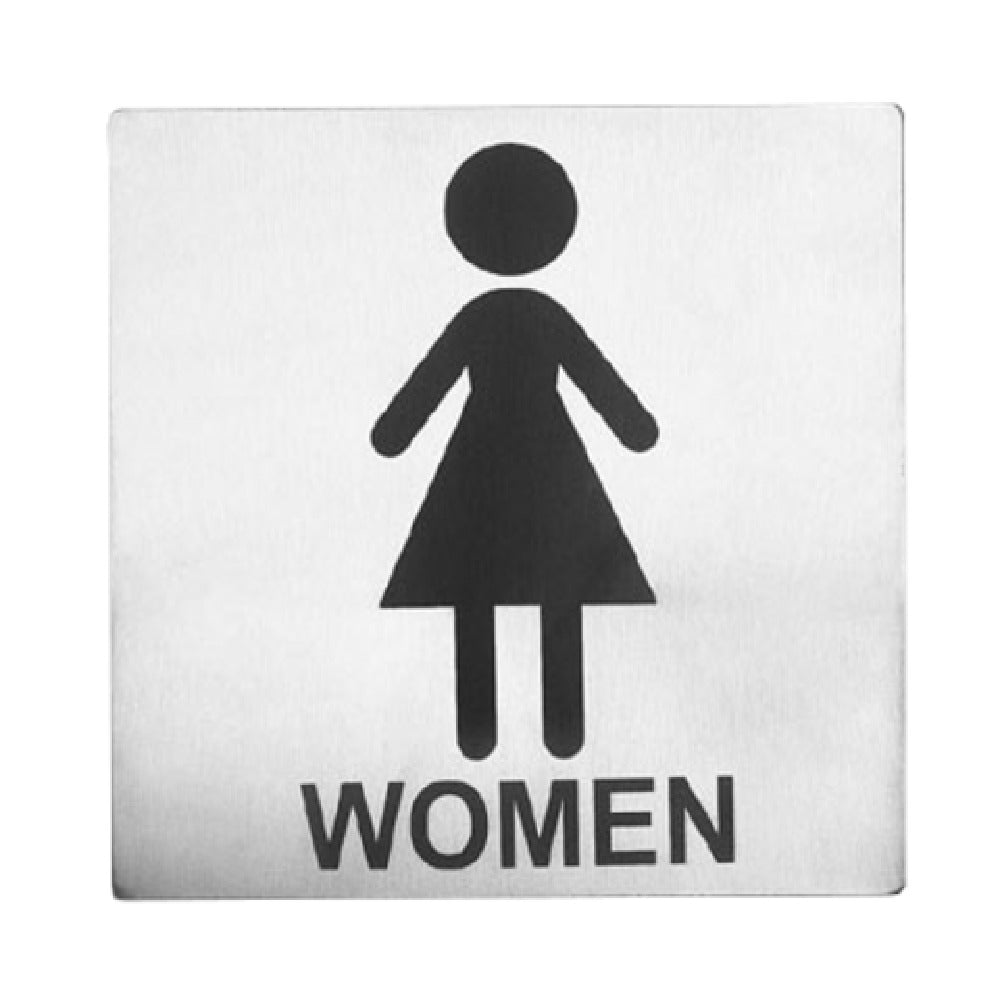TableCraft Products B11 - Cash & Carry Sign, 5" X 5", "Women Restroom"
