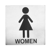 TableCraft Products B11 - Cash & Carry Sign, 5" X 5", "Women Restroom"