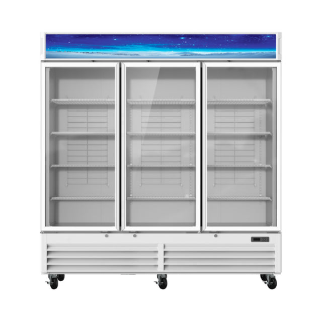 Blue Air BGF72W-HC Freezer Merchandiser Three-sections 72 Cu. Ft. Capacity