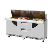 Turbo Air TST-72SD-30-LD2R-FB-N Super Deluxe Sandwich/Salad Mega Top Unit Front Breathing Airflow