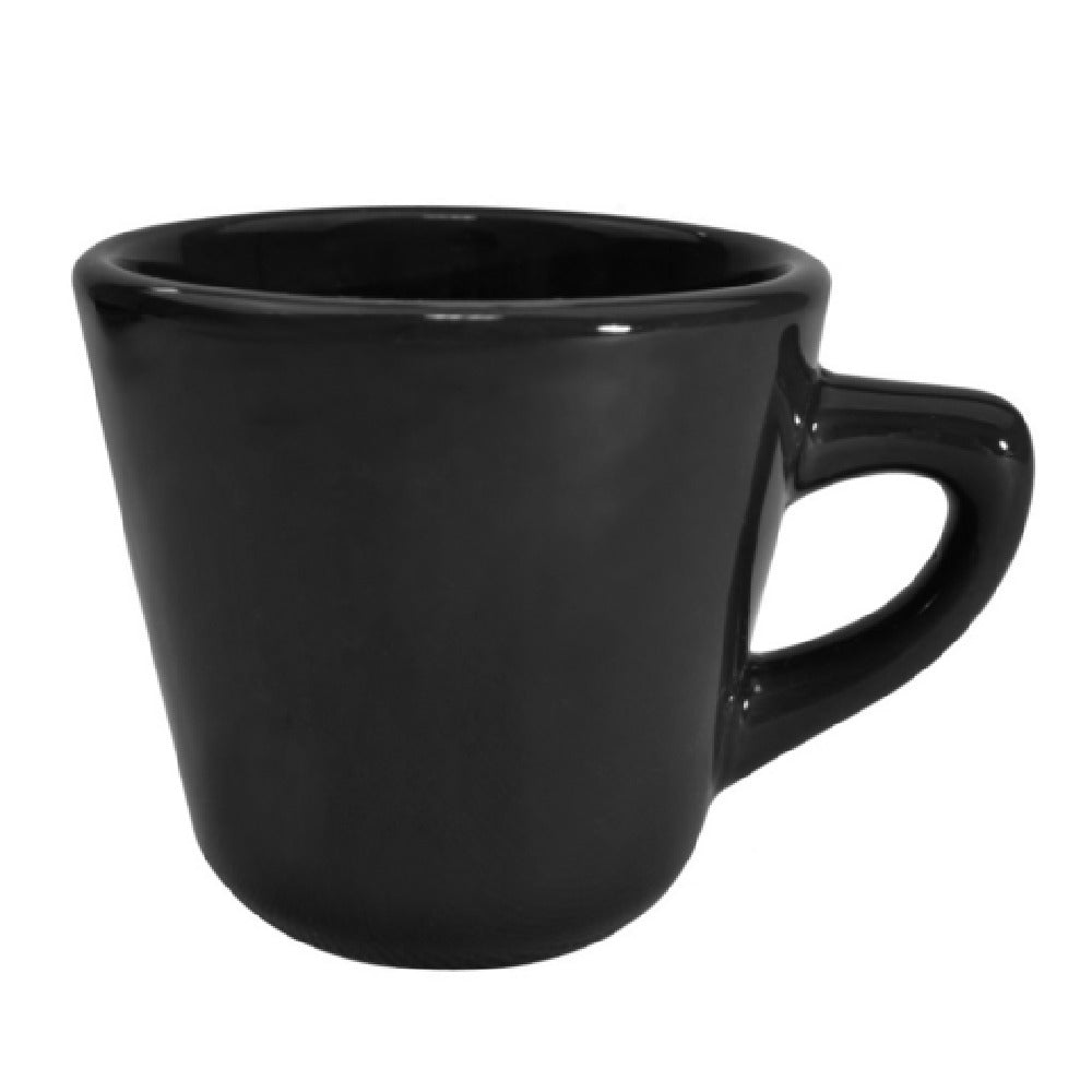 CAC China LV-1-BLK Las Vegas Coffee Cup 7-1/2 Oz. 3-1/4" Dia. X 3"H