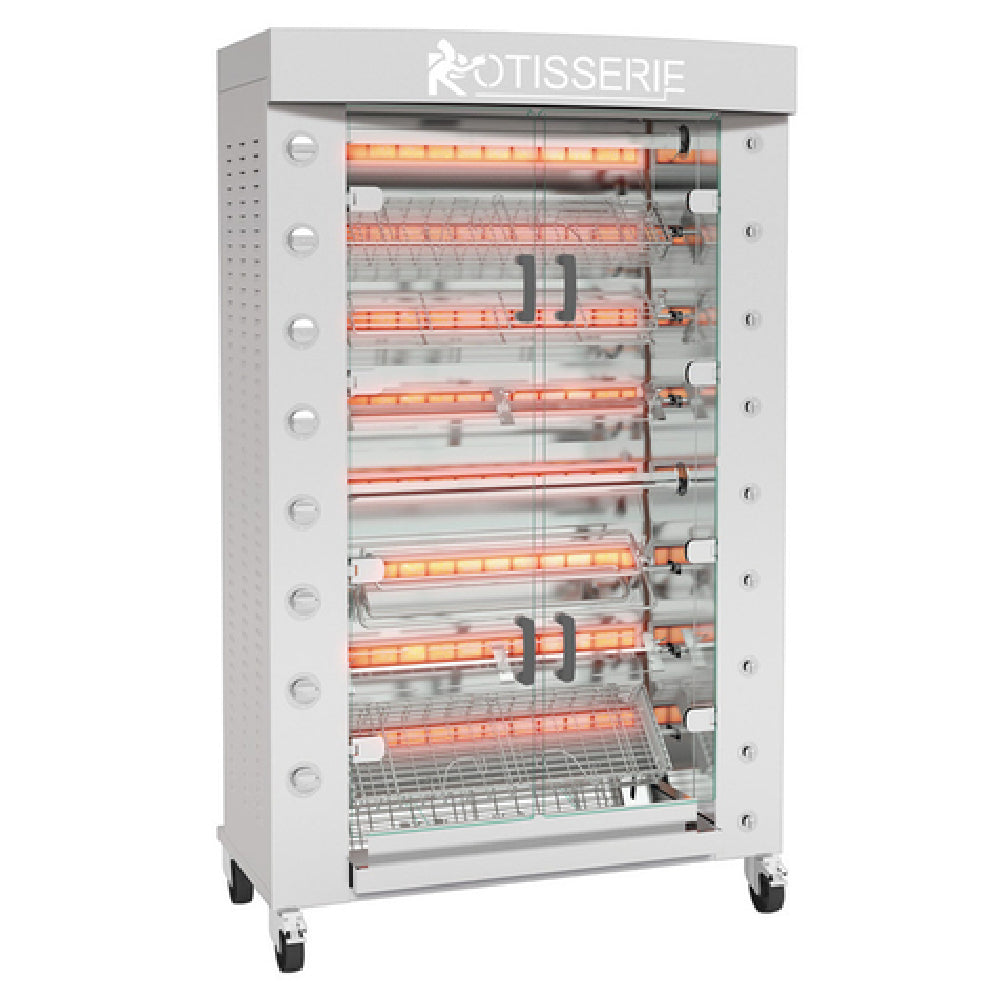Rotisol FB1160-8G-SS_NAT FlamBoyant Infrared Rotisserie Oven Gas Floor Model