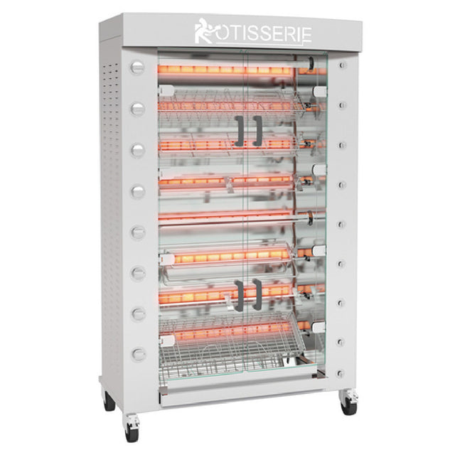 Rotisol FB1160-8G-SS_NAT FlamBoyant Infrared Rotisserie Oven Gas Floor Model