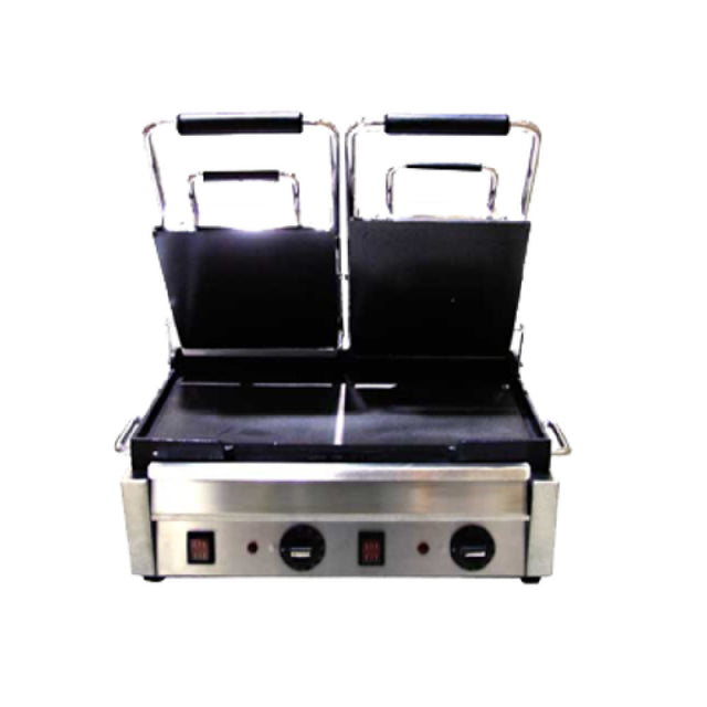 Omcan 21466 (PG-CN-0711-F) Panini Grill Double 10" X 18" Cooking Surface