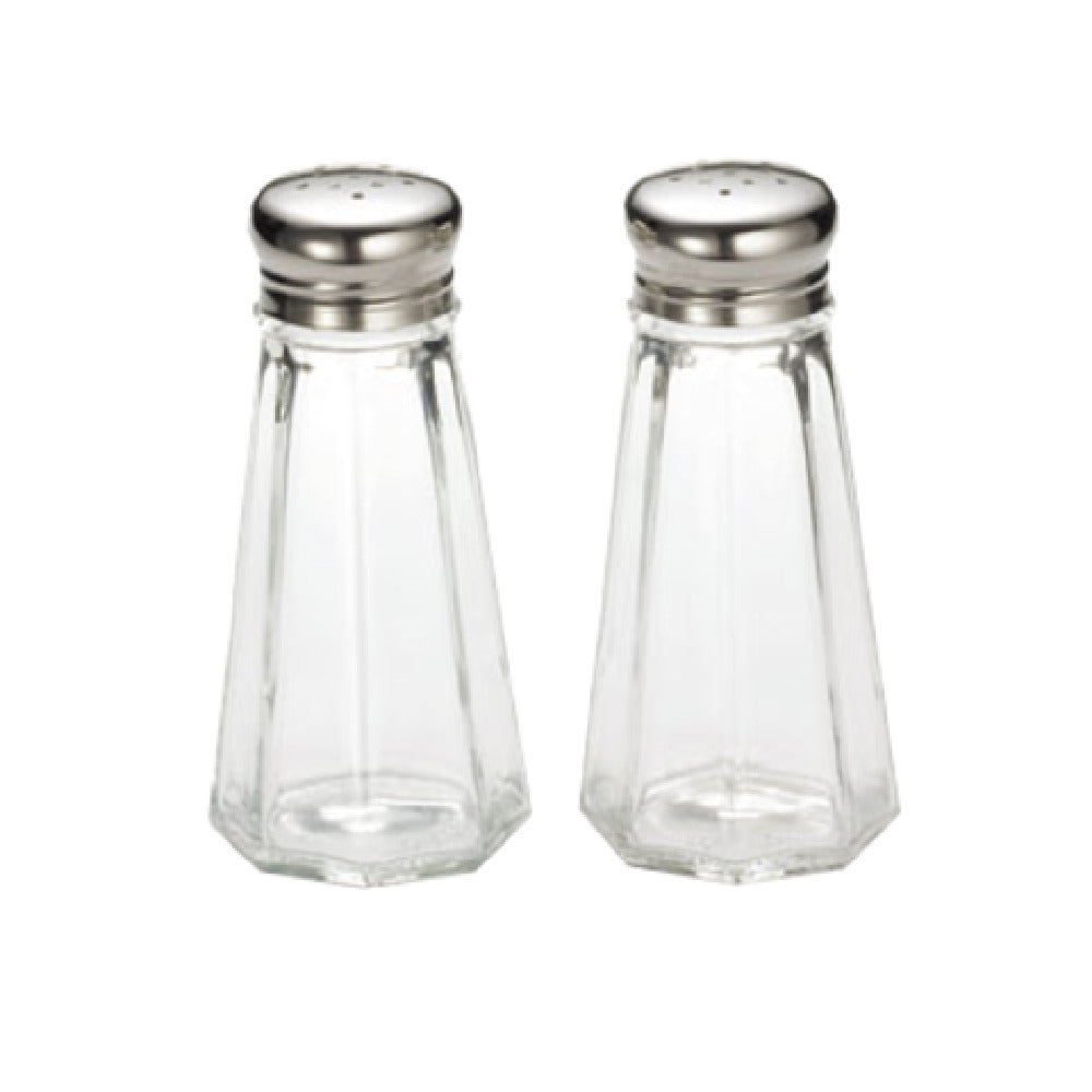 TableCraft Products 156S&P-2 - Salt/Pepper Shaker, 3 Oz., Paneled Glass