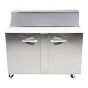 Traulsen UPT7218-LL Dealer's Choice Compact Prep Table Refrigerator With Roll-top Lid Which Serves As An Overshelf