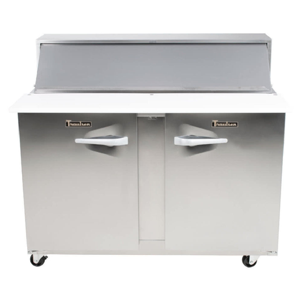 Traulsen UPT4818RR-0300-SB - Dealer's Choice Compact Prep Table Refrigerator With Roll-top Lid Which Serves As An Overshelf