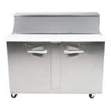 Traulsen UPT4818RR-0300-SB - Dealer's Choice Compact Prep Table Refrigerator With Roll-top Lid Which Serves As An Overshelf