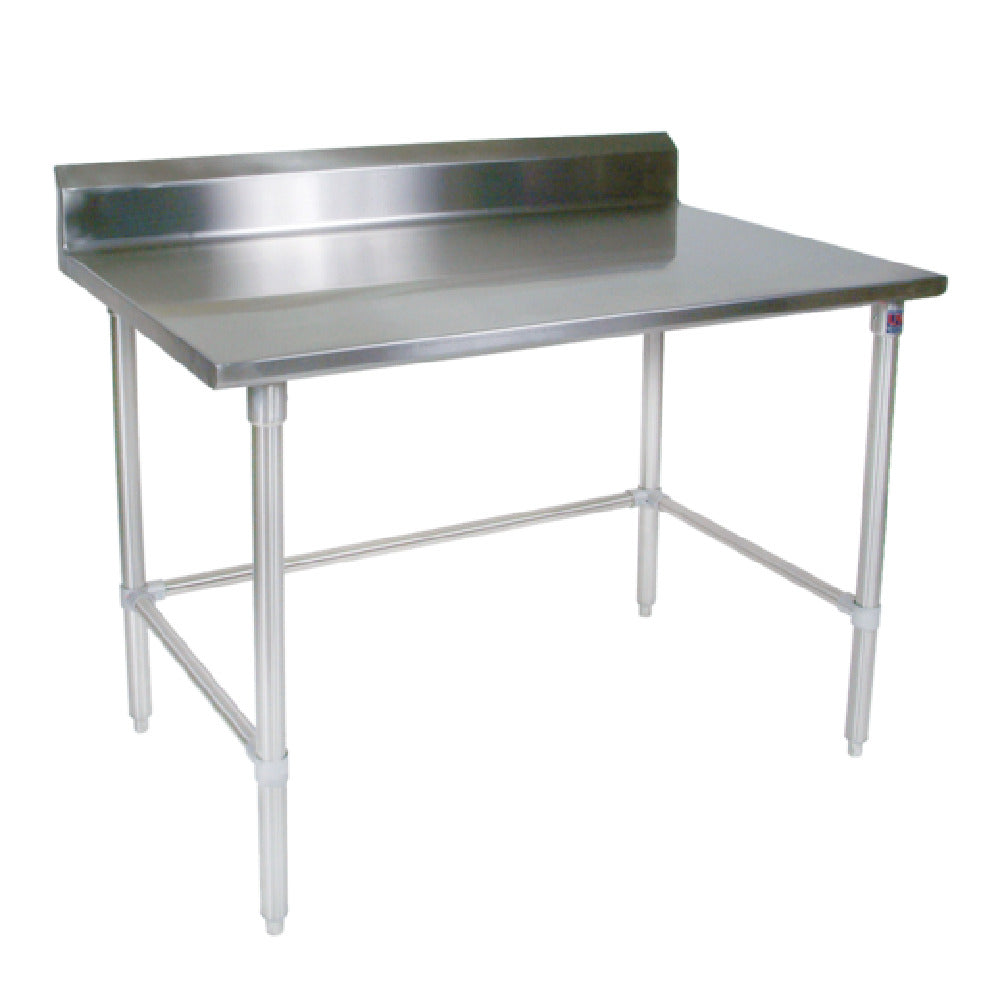 John Boos ST4R5-2460GBK Work Table 60"W X 24"D 14/300 Stainless Steel Top With 5" Backsplash