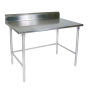 John Boos ST4R5-36144GBK Work Table 144"W X 36"D 14/300 Stainless Steel Top With 5" Backsplash