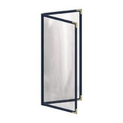 Risch TED 4.25X11 Deluxe Clear Sewn Menu Cover 4-1/4" X 11" Double