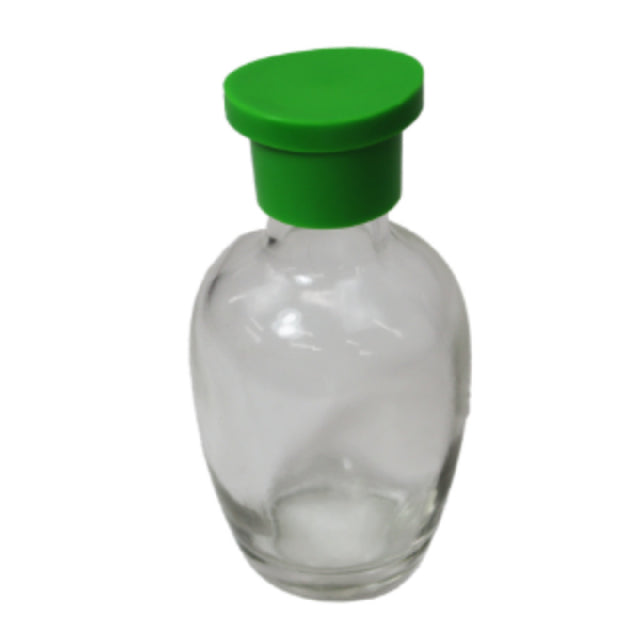 Town 19716/DZ Round Glass Soy Sauce Bottle Green Color Lid With Pours Sold By The Dozen.