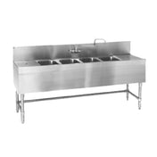 Eagle B5L-4-24 Spec-Bar® Underbar Sink Unit Four Compartment 60"W X 24"D X 37"H