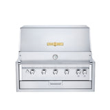 Crown Verity IBI36-LT Infinite Series 36" Built-In Outdoor Charbroiler Grill (5) 14750 BTUH Stainless Steel Burners