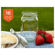 Buccaneer Container Corp 10120160003 (Buccaneer) Mason Jar 16 Oz. Glass