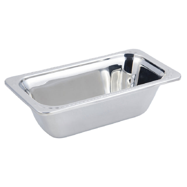 Bon Chef 5613 Food Pan 1/3 Size 2-1/2 Qt. (80 Oz.) Capacity