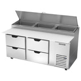 Beverage Air DPD72HC-4 Pizza Top Refrigerated Counter Two-section 72"W