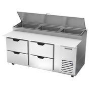 Beverage Air DPD72HC-4 Pizza Top Refrigerated Counter Two-section 72"W