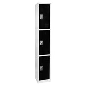 Alpine Industries ADI629-203-BLK Storage Locker 72" H X 12" W Triple-compartment