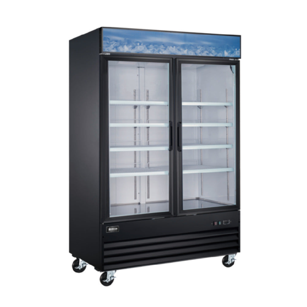 Omcan 53032 (RE-CN-0045-HC-SB) Refrigerator Reach-in Display Two-section