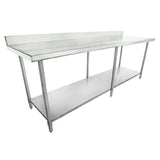 Empura SWT4B3096 - Work Table, 96"W X 30"D X 35"H, Super Duty 4" Backsplash