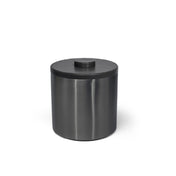 FOH RIB034BKS21 3qt Round Brushed Stainless Ice Bucket Matte Black With Black Lid