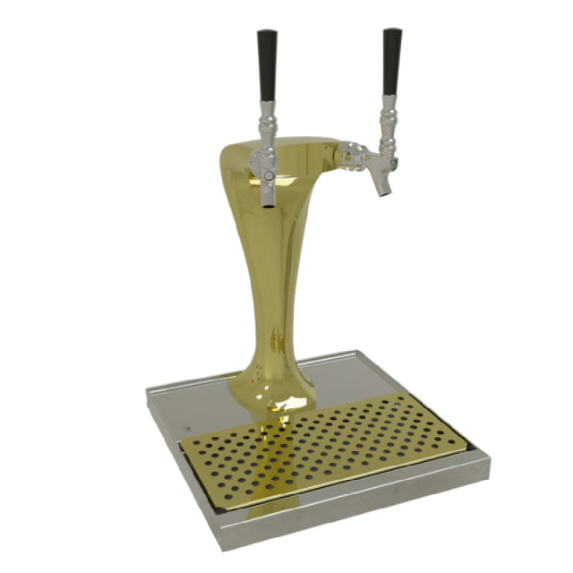 Glastender CBT-2-GF Cobra Draft Dispensing Tower Countertop (2) Stainless Steel Faucet (handles Not Included)