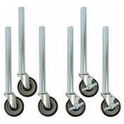 Royal ROY ES GLC 6 - Leg/Caster Kit, (6) 1-5/8" OD Legs With 5" Casters (2 With Brakes)