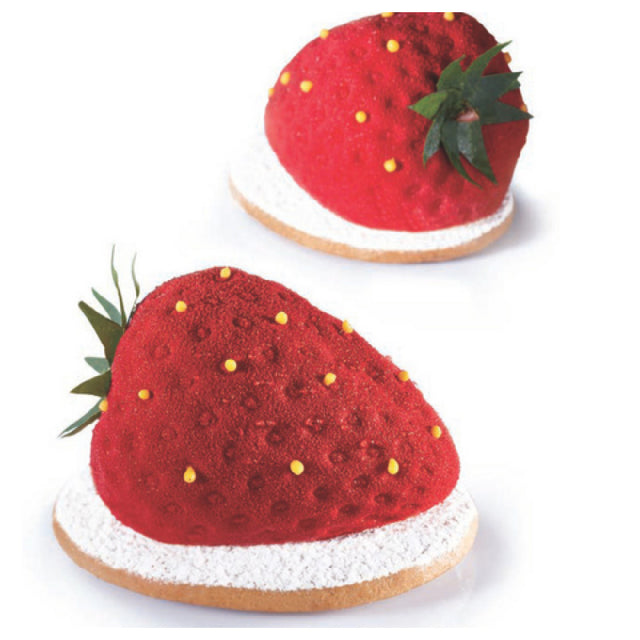 JB Prince MA131 TUTTIFRUTTI Fragola / Strawberry By Pavoni 3D Silicone Mold 15-1/4"W X 6-1/4"D X 6"H