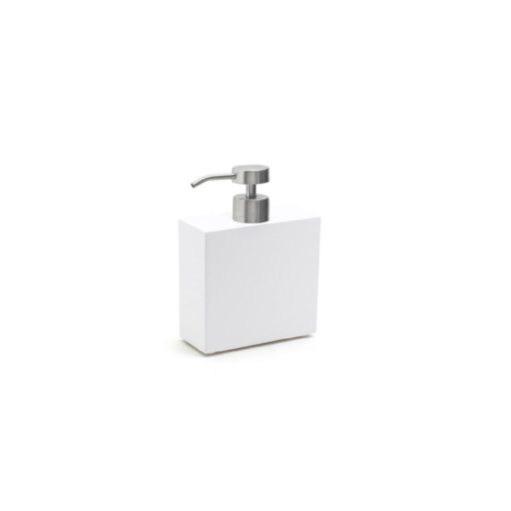 FOH RSP019WHT12 11oz New York Pump Snow With Low Profile Brushed Top Includes One RSP007BSS23 Low Profile Brushed Stainless Pump Top Silver