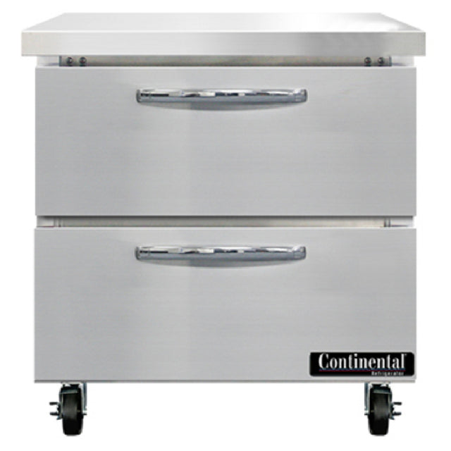 Continental Refrigerator SW32N-D Work Top Refrigerator 32"W 9.0 Cu Ft Capacity