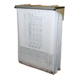 Alpine Industries ADI616 Drop/Lift Wall Rack For Blueprints Grey
