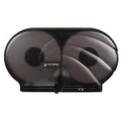 San Jamar R4090TBK Oceans® Bath Tissue Dispenser 19"W X 5-1/4"D X 12"H Fits (2) 9" Jumbo Rolls