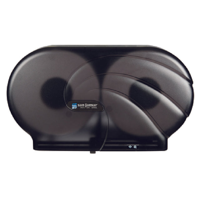 San Jamar R4090TBK Oceans® Bath Tissue Dispenser 19"W X 5-1/4"D X 12"H Fits (2) 9" Jumbo Rolls